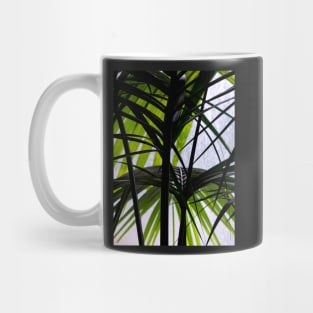 Black and Green Palm Leaves Mug